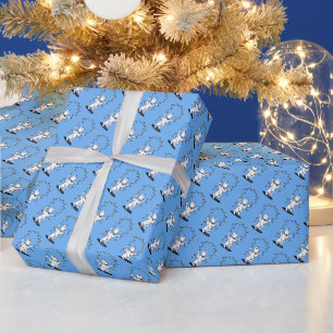 KiniArt Joyful Westie Christmas Geschenkpapier