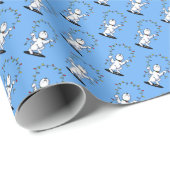 KiniArt Joyful Westie Christmas Geschenkpapier (Rolleneckpunkt)