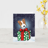KiniArt JRT Weihnachtskarte Karte (Gelbe Blume)