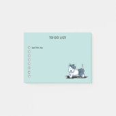 KiniArt Kilted Westie Note Pad Post-it Klebezettel (Vorderseite)
