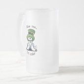 KiniArt Kiss Me Westie Mattglas Bierglas (Vorderseite Links)