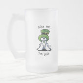 KiniArt Kiss Me Westie Mattglas Bierglas (Links)