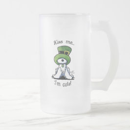 KiniArt Kiss Me Westie Mattglas Bierglas