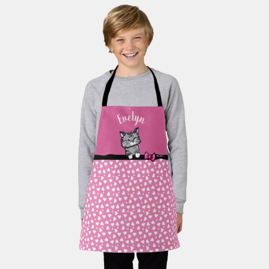 KiniArt Kitten All-over Print Kid's Schürze (Getragen)