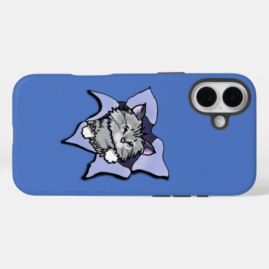 KiniArt Kitty Blast Case-Mate iPhone Hülle (Rückseite (Horizontal))