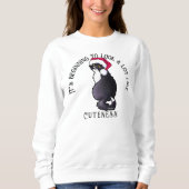KiniArt Kitty Cat Christmas Sweatshirt (Vorderseite)