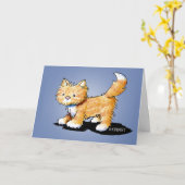 KiniArt Kitty Cat Karte (Gelbe Blume)