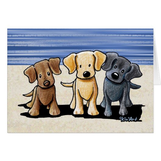 KiniArt Labrador Beach Trio (Vorderseite (Horizontal))