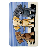 KiniArt Labrador Beach Trio Flexi Magnet (Vertikal)
