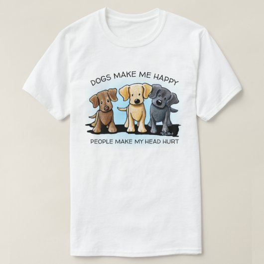KiniArt Labrador Trio T-Shirt (Design vorne)