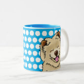 KiniArt lächelnd Cream Chow Tasse (VorderseiteRechts)