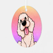 KiniArt lächelt DOODLE Ornament Aus Metall (Vorderseite links)