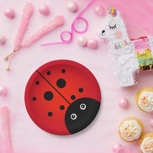 KiniArt Ladybug Paper-Teller Pappteller (Party)