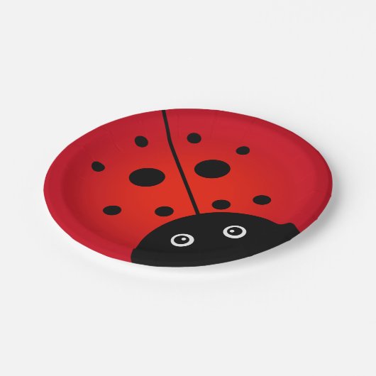 KiniArt Ladybug Paper-Teller Pappteller (Schrägansicht)
