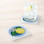 KiniArt Lemon Glasuntersetzer (Schrägansicht)