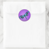 KiniArt Libellen-Aufkleber Runder Aufkleber (Tasche)