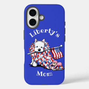 KiniArt Liberty Westie iPhone 16 Hülle