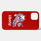 KiniArt Liberty Westie Portrait Case-Mate iPhone Hülle (Rückseite (Horizontal))
