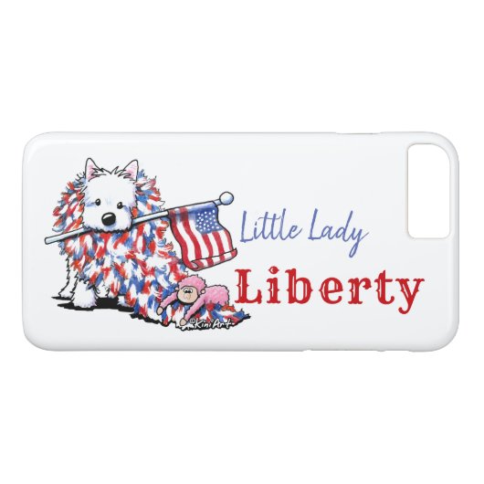KiniArt Liberty Westie Portrait Case-Mate iPhone Hülle (Rückseite (Horizontal))
