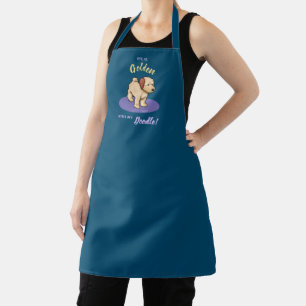 KiniArt Life ist Goldener DOODLE-T - Shirt Schürze