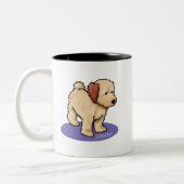 KiniArt Life ist Goldener DOODLE-T - Shirt Zweifarbige Tasse (Links)