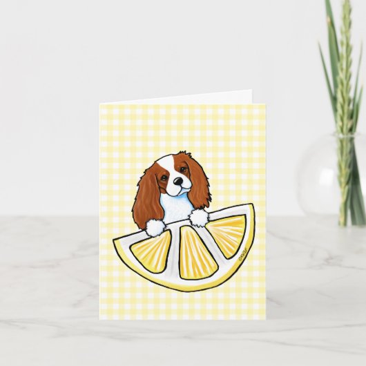 KiniArt Life Lemons Cavalier Card Dankeskarte (Vorderseite)