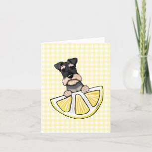 KiniArt Life Lemons Schnauzer Card Dankeskarte