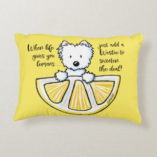 KiniArt Life Lemons Westie Accent Pillow Dekokissen
