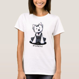 KiniArt Little Black Dress Westie T - Shirt