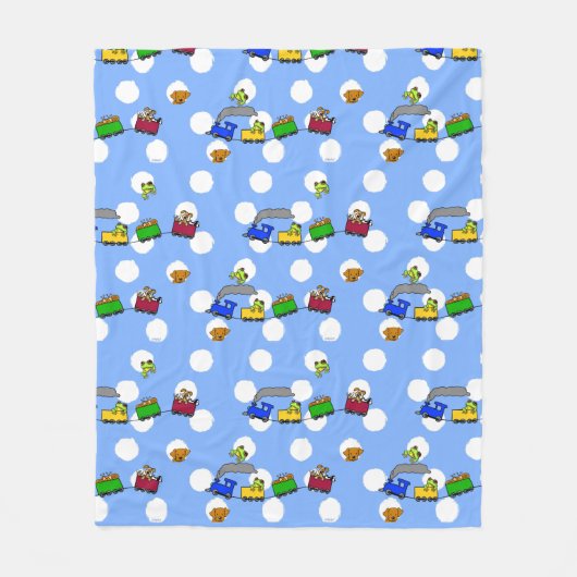 KiniArt Little Boys Trains Fleece Blanket (Vorderseite)