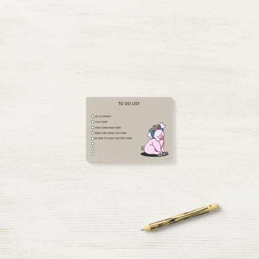 KiniArt Little Piggies Note Pad Post-it Klebezettel (Auf Schreibtisch)