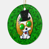 KiniArt Lucky Westie Keramik Ornament (Links)