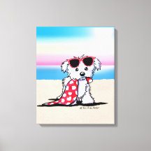 KiniArt Maltese Beach Dog