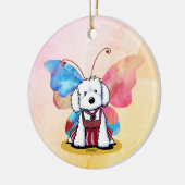 KiniArt Maltese Butterfly Keramik Ornament (Links)