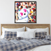 KiniArt Maltese Crazy Quilt Leinwanddruck (Insitu (Schlafzimmer))