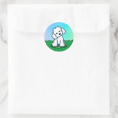 KiniArt Maltese Runder Aufkleber (Tasche)