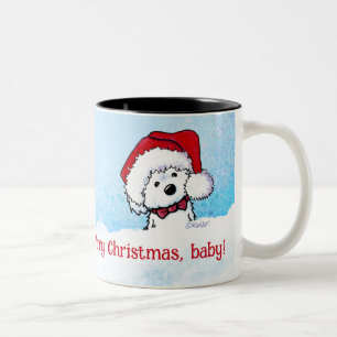 KiniArt Maltese Weihnachten Zweifarbige Tasse