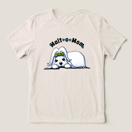 KiniArt Maltesische Mama Tri-Blend Shirt (Design Vorderseite)