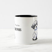 KiniArt Maltipoo Zweifarbige Tasse (Mittel)