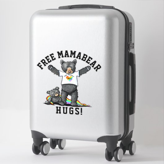 KiniArt Mama Bear Hugs Sticker (Koffer)