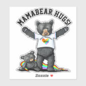 KiniArt Mamabear Hugs Sticker (Blatt)