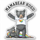 KiniArt Mamabear Hugs Sticker (Vorderseite)