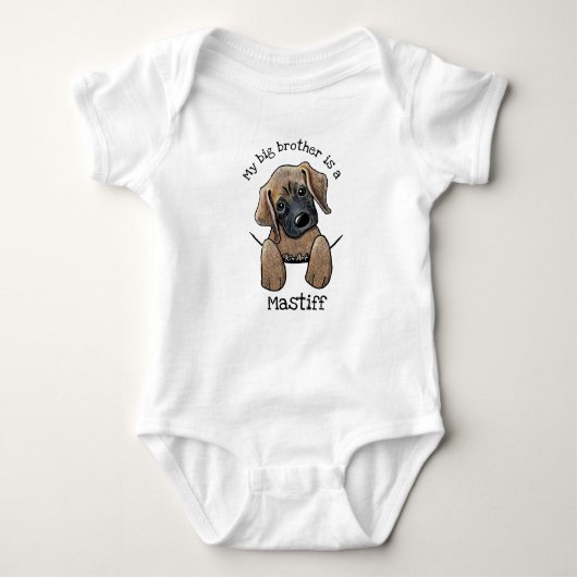 KiniArt Mastiff Puppy Baby Strampler (Vorderseite)