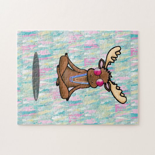 KiniArt Meditating Moose Puzzle (Horizontal)