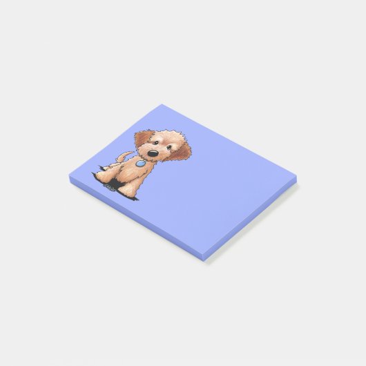 KiniArt Mini Goldendoodle Post-it Klebezettel (angewinkelt)
