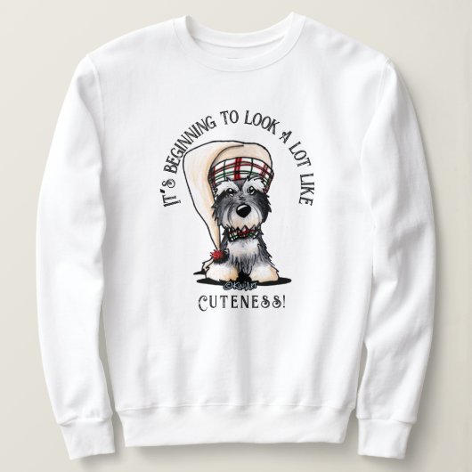 KiniArt Mini Schnauzer Weihnachts Sweatshirt (Design vorne)