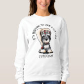 KiniArt Mini Schnauzer Weihnachts Sweatshirt (Vorderseite)