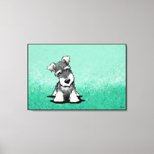 KiniArt Miniatur Schnauzer Leinwanddruck