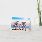 KiniArt Miniature Schnauzers Grußkarte Karte (Vorderseite)