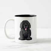 KiniArt Neufundland Dog Zweifarbige Tasse (Links)
